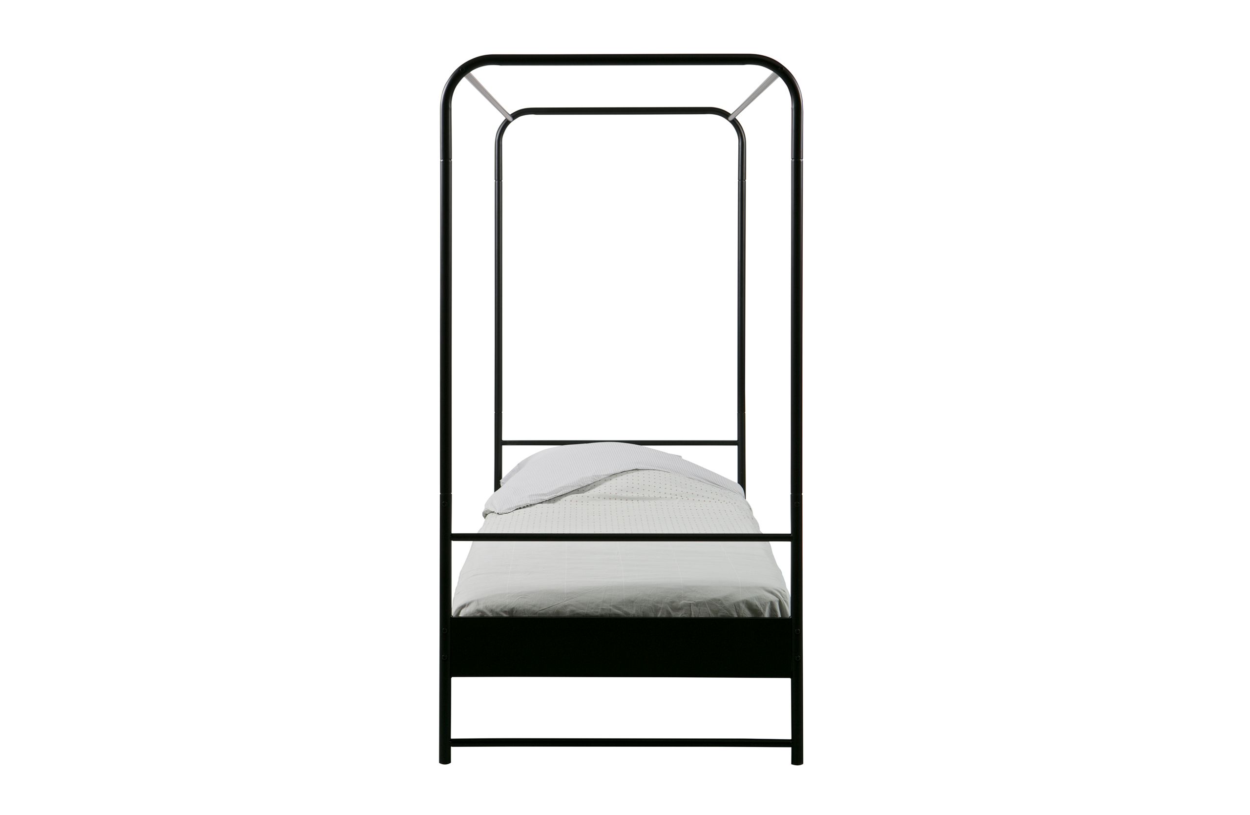 8714713075898_5 Industrial Himmelbett Metallbett Koje Schwarz Metall 90/200