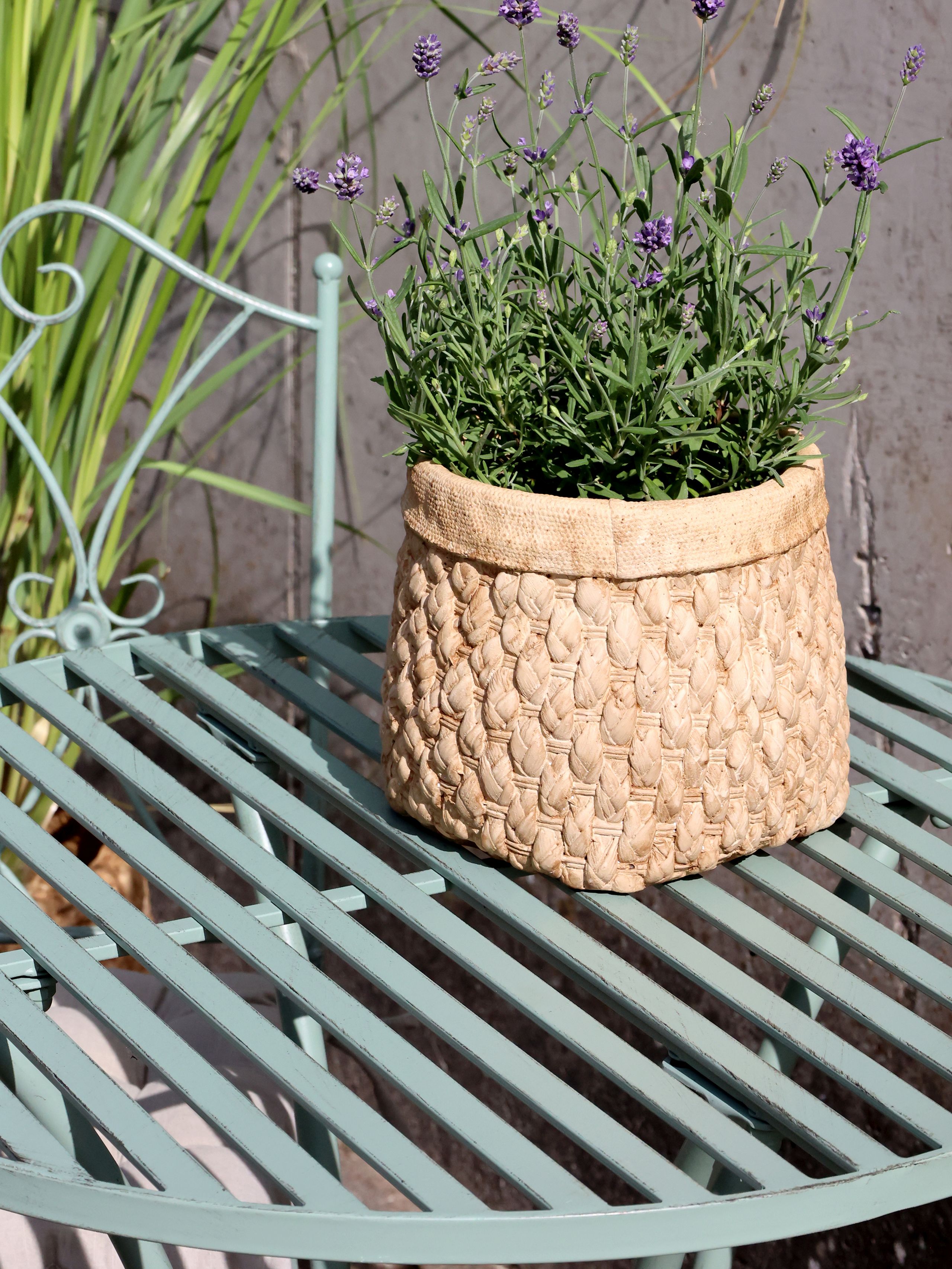 Vintage Set Jardin Metall Antik-Mint zwei Stühle ein Tisch