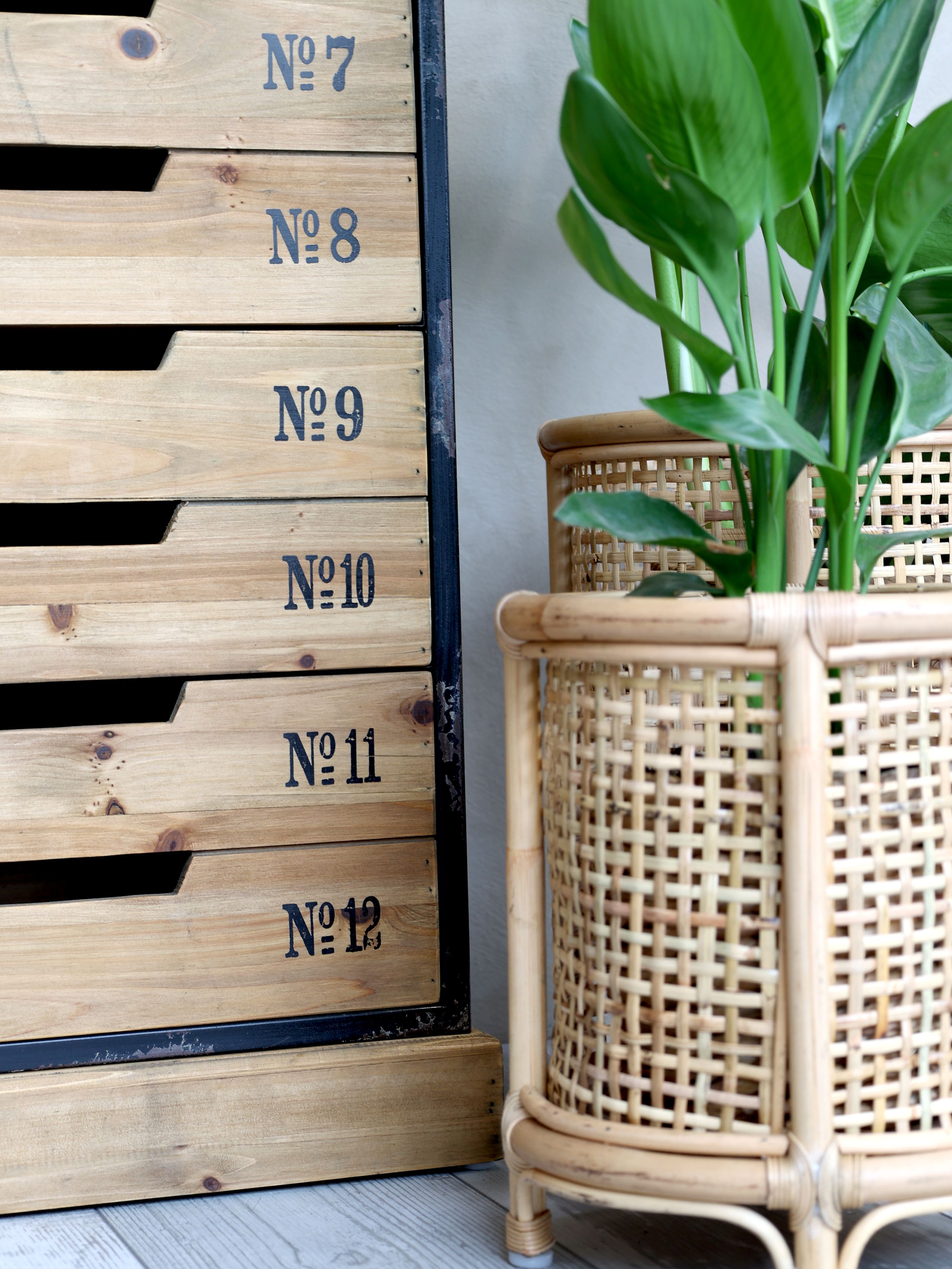 Industrial Regal Hochkommode Etienne Holz 9 Schubladen