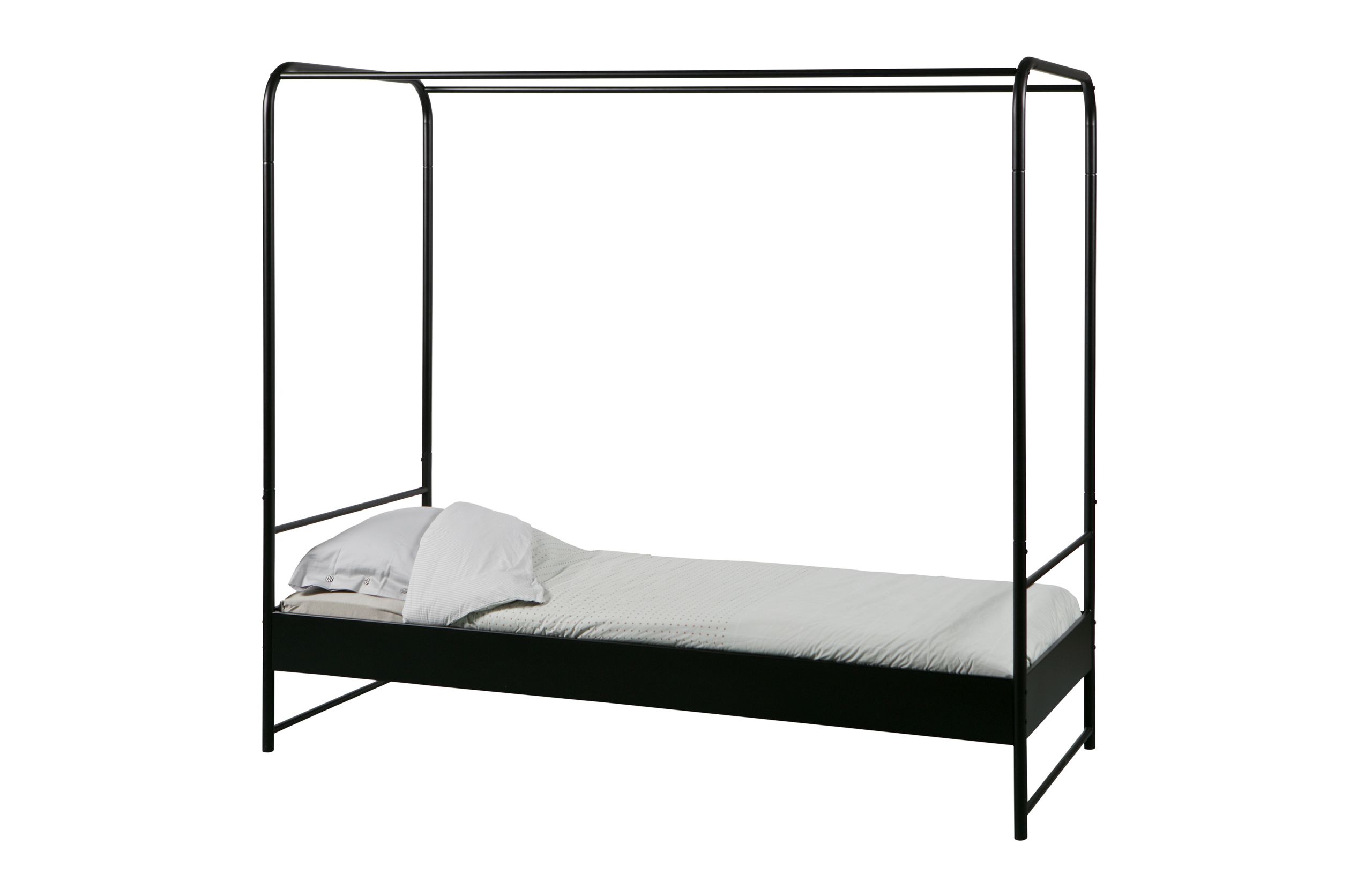 8714713075898_3 Industrial Himmelbett Metallbett Koje Schwarz Metall 90/200