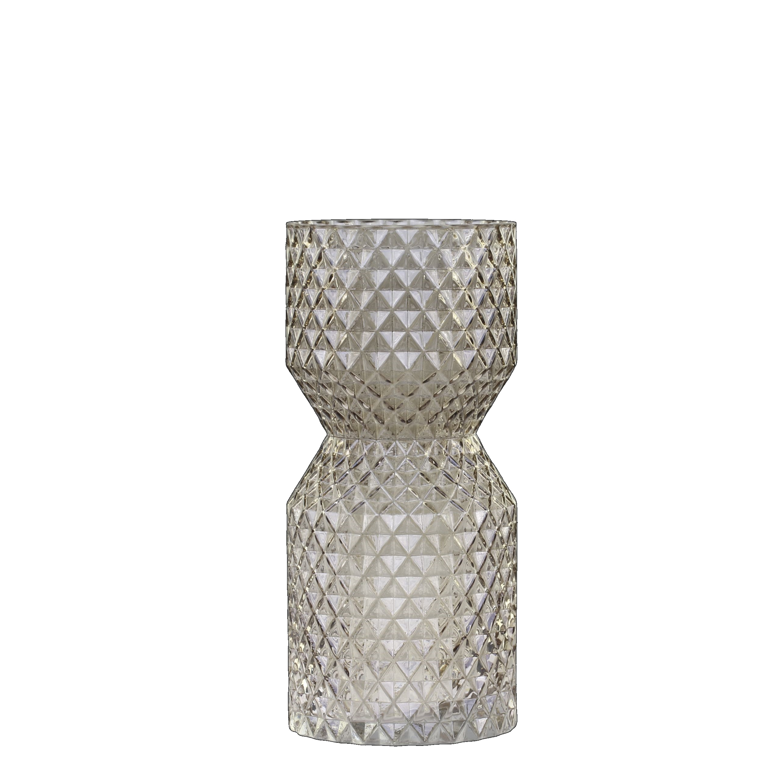Deko Vase d'art Glas mit Diamantschliff 