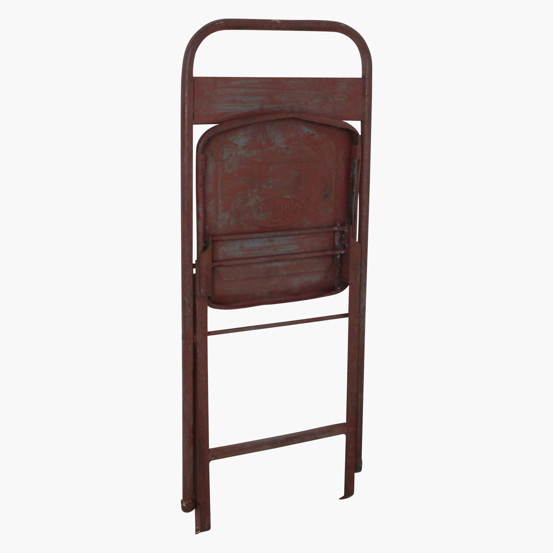 Vintage Klappstuhl Easy Balkonstuhl Esszimmerstuhl Antik-Rot Outdoor