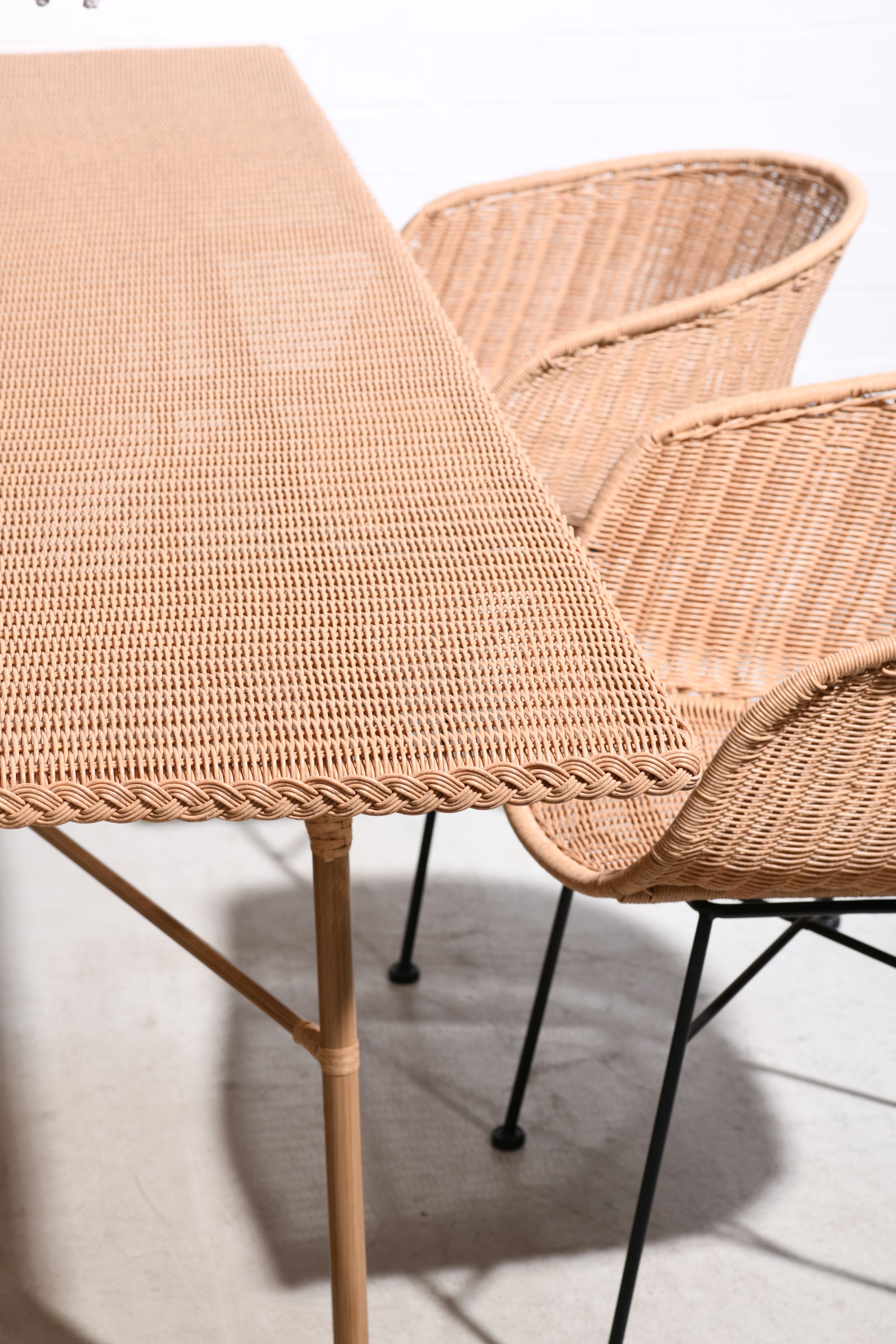 freudenhaus-114307 Outdoor Esstisch 210/100 Cabana PE-Rattan/Alu