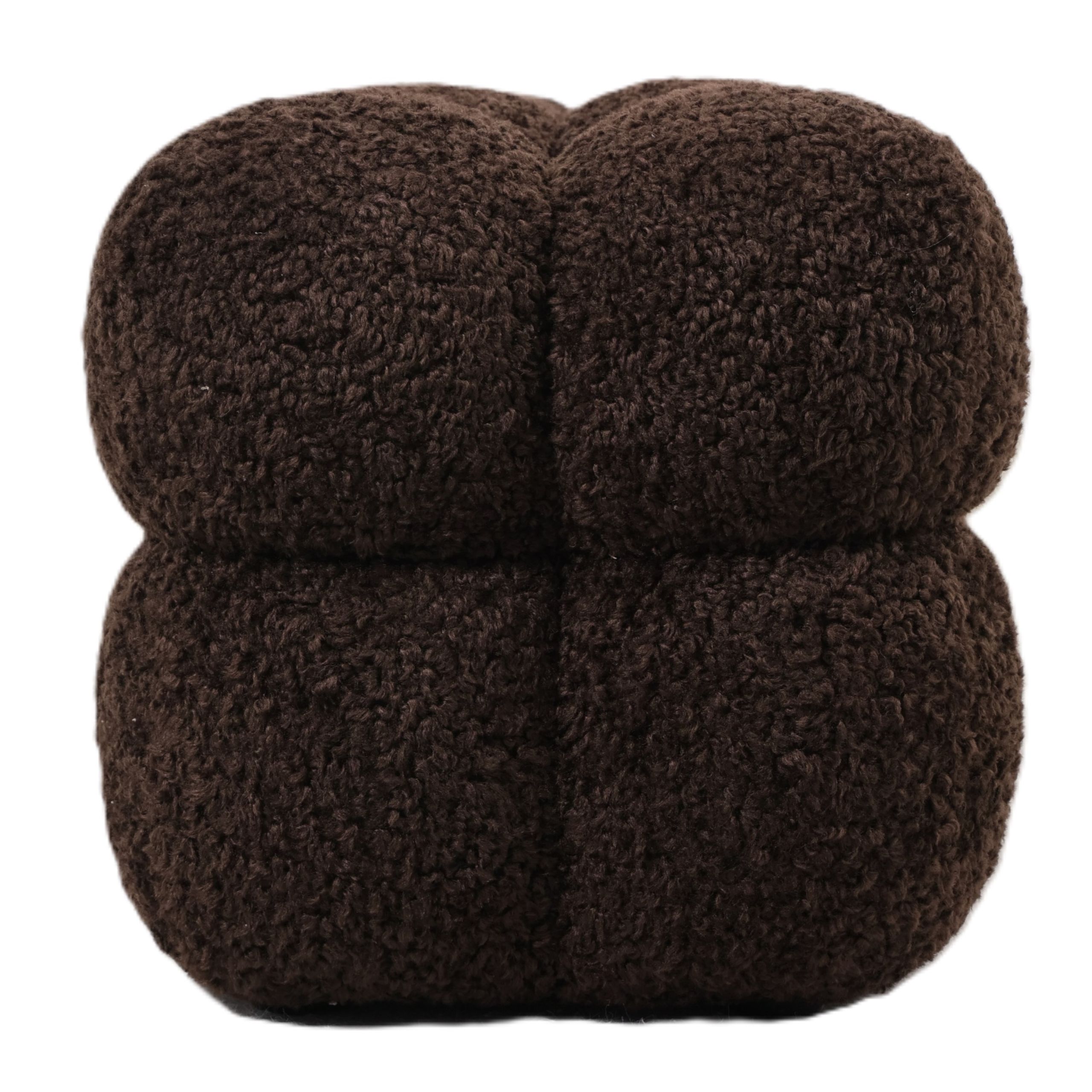 Retro Sitzbank Teddy Bouclé in coffee 160 cm