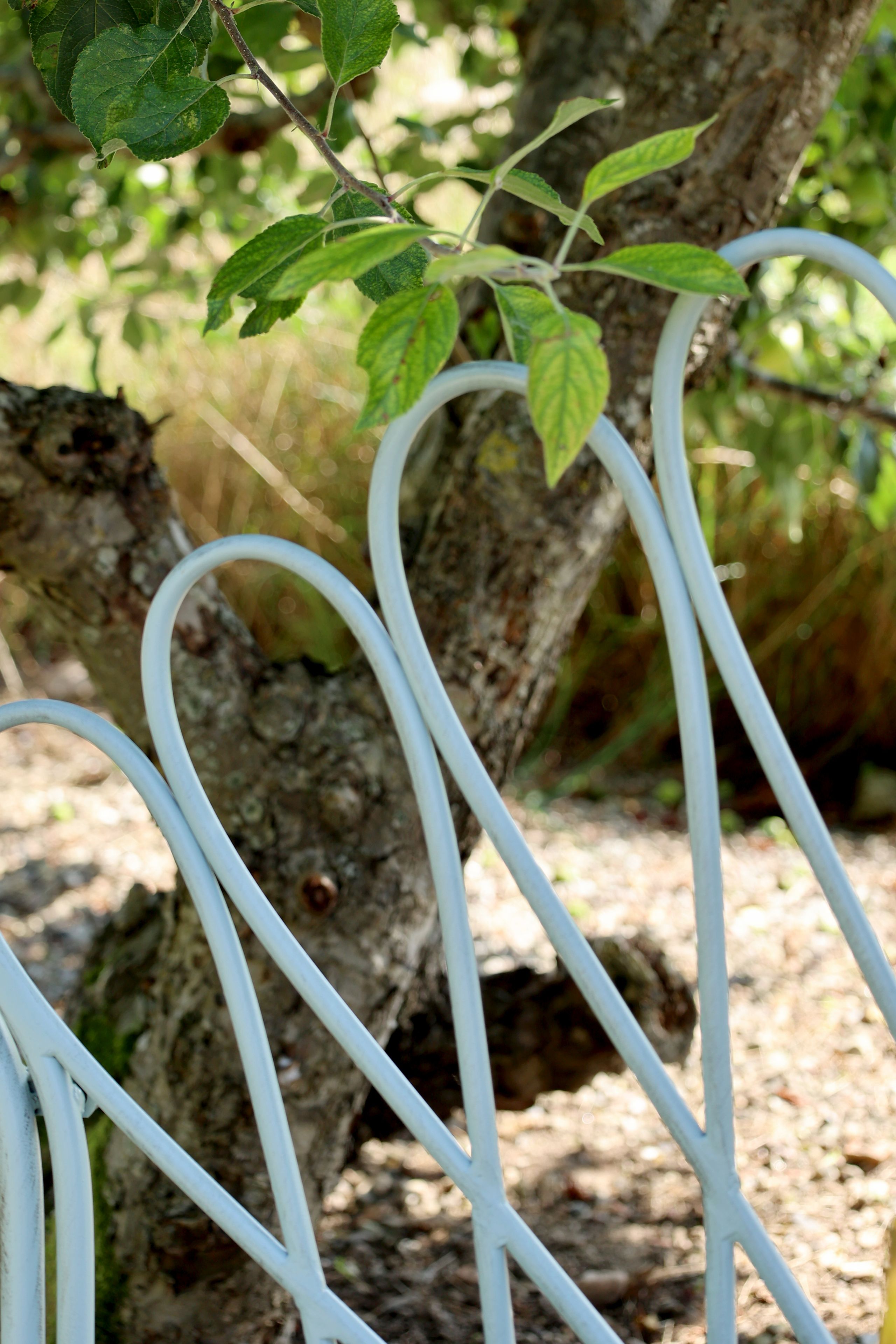 Vintage Gartenbank Jardin Metall Himmelblau faltbar