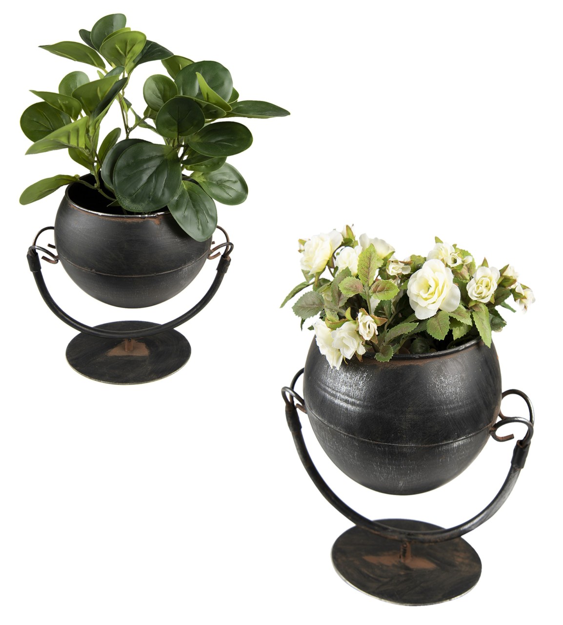 Blumentopf Blumenständer Golden Scales Metall 30 cm